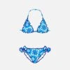Girl Triangle Bikini With Majolica Print -MC2 Saint Barth Shop BIKINIGIRL63
