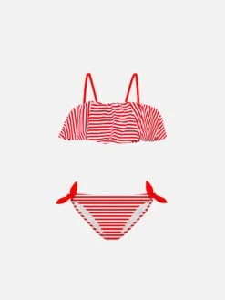 Girls Red Stripes Bikini