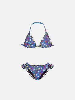 Girl Triangle Bikini With Star Print