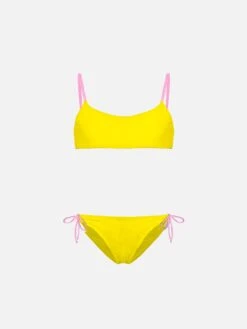 Girl's Bralette Bikini With St. Barth Addicted Embroidery