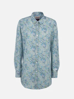 MC2 Saint Barth Woman Cotton Shirt Brigitte With Joanna Luise Print | MADE WITH LIBERTY FABRIC 9 MC2 Saint Barth Woman Cotton Shirt Brigitte With Joanna Luise Print | MADE WITH LIBERTY FABRIC -MC2 Saint Barth Shop BRIG001 01969F shirt woman flower blue 1