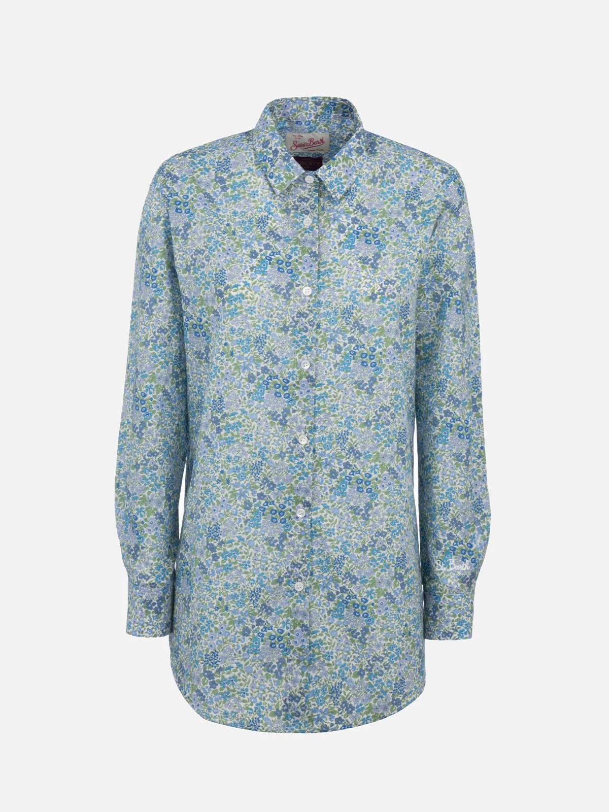 MC2 Saint Barth Woman Cotton Shirt Brigitte With Joanna Luise Print | MADE WITH LIBERTY FABRIC 6 MC2 Saint Barth Woman Cotton Shirt Brigitte With Joanna Luise Print | MADE WITH LIBERTY FABRIC - Image 4