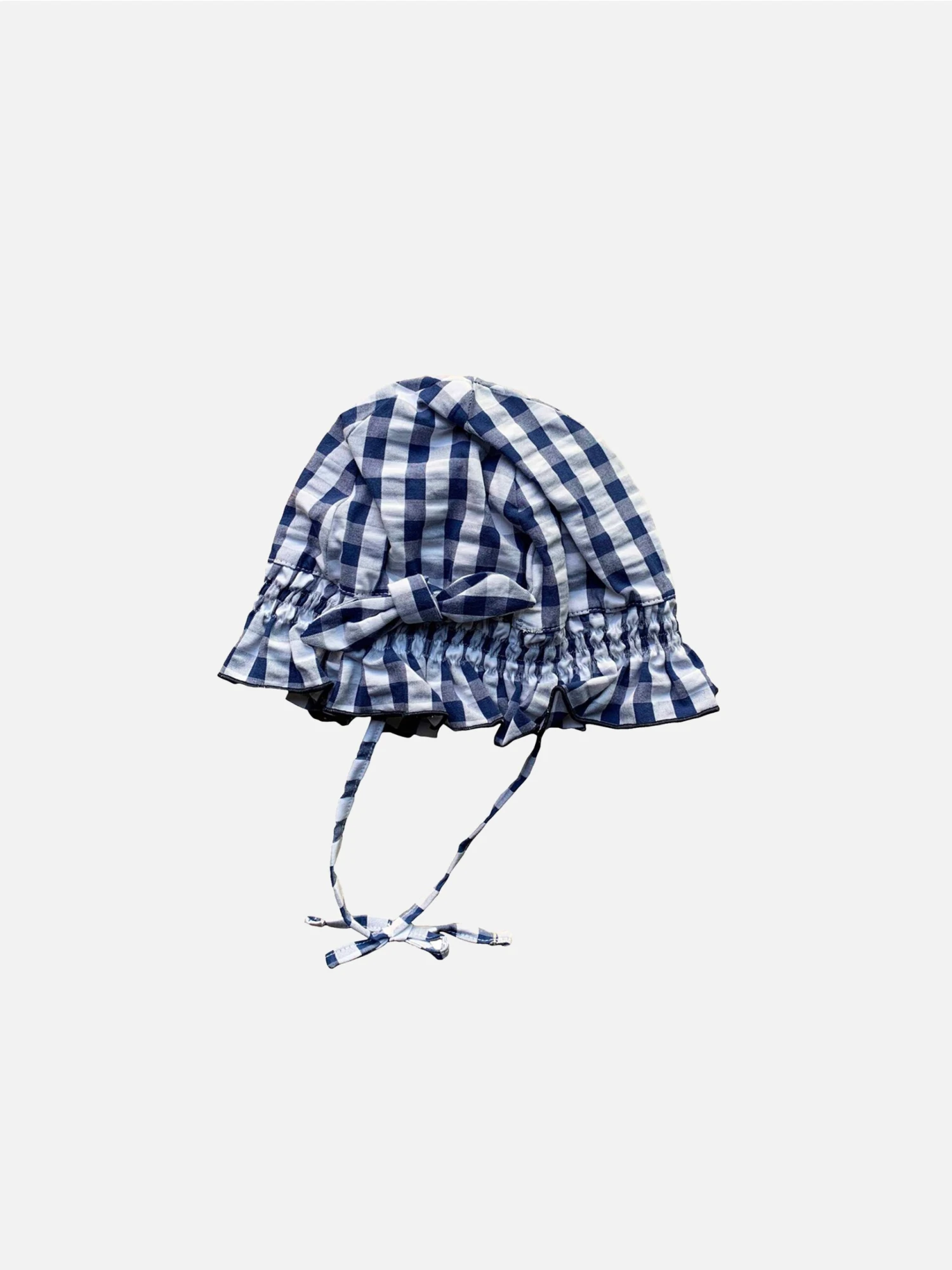 Enfant Bonnet Blue Vichy Print 3 Enfant Bonnet Blue Vichy Print