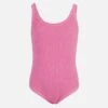 MC2 Saint Barth Cara Pink Crinkle One-piece Swimsuit 1 MC2 Saint Barth Cara Pink Crinkle One-piece Swimsuit -MC2 Saint Barth Shop CARA002 00296H girl crinkle one piece pink 01
