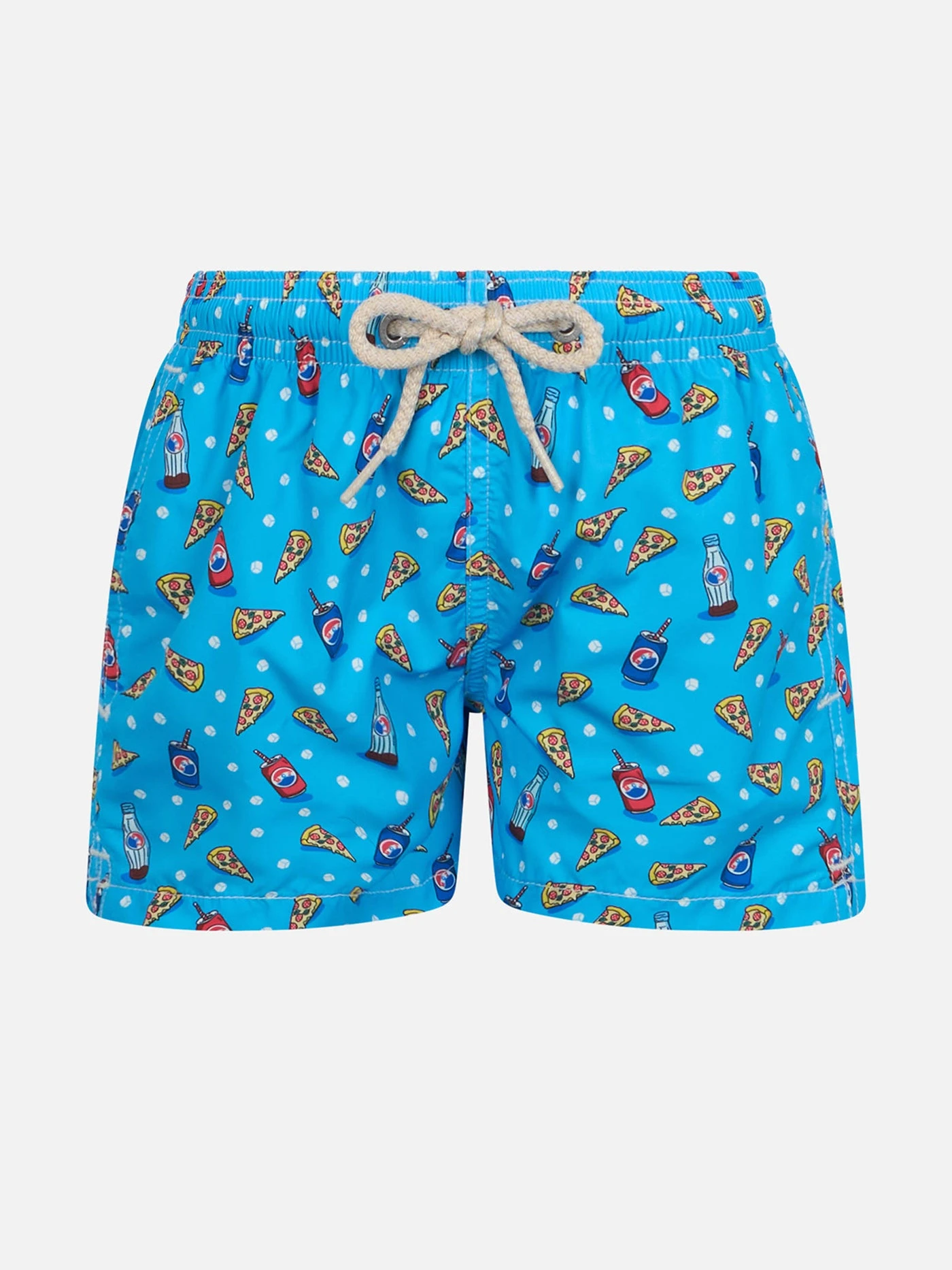 MC2 Saint Barth Boy Lightweight Fabric Swim-shorts Jean Lighting With Pizza Print 3 MC2 Saint Barth Boy Lightweight Fabric Swim-shorts Jean Lighting With Pizza Print