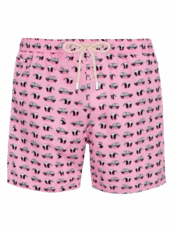 MC2 Saint Barth Man Lightweight Fabric Swim-shorts Lighting Micro Fantasy With Panda And Panda Print | PANDA SPECIAL EDITION