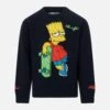 MC2 Saint Barth Boy Crewneck Sweater With Bart Simpson Print |THE SIMPSON SPECIAL EDITION -MC2 Saint Barth Shop DOU0001 00423E boy sweater bart simpson blue 1
