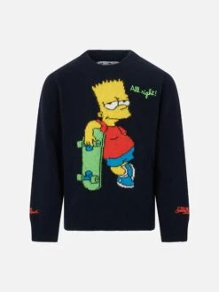 MC2 Saint Barth Boy Crewneck Sweater With Bart Simpson Print |THE SIMPSON SPECIAL EDITION