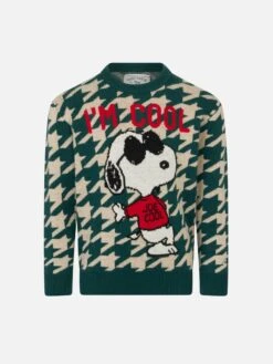 MC2 Saint Barth Boy Crewneck Sweater With Snoopy Jacquard | SNOOPY - PEANUTS™ SPECIAL EDITION
