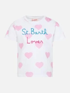 MC2 Saint Barth Girl Cotton Jersey Crewneck T-shirt Elly With Vacay Mood Embroidery