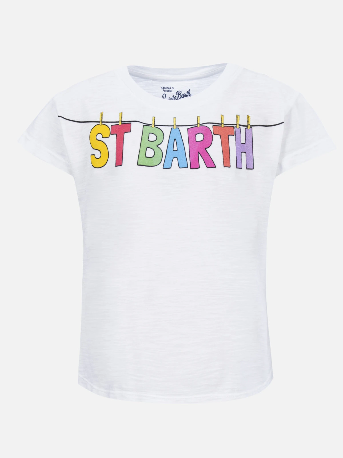 MC2 Saint Barth Girl T-shirt With St. Barth Multicolor Print 3 MC2 Saint Barth Girl T-shirt With St. Barth Multicolor Print