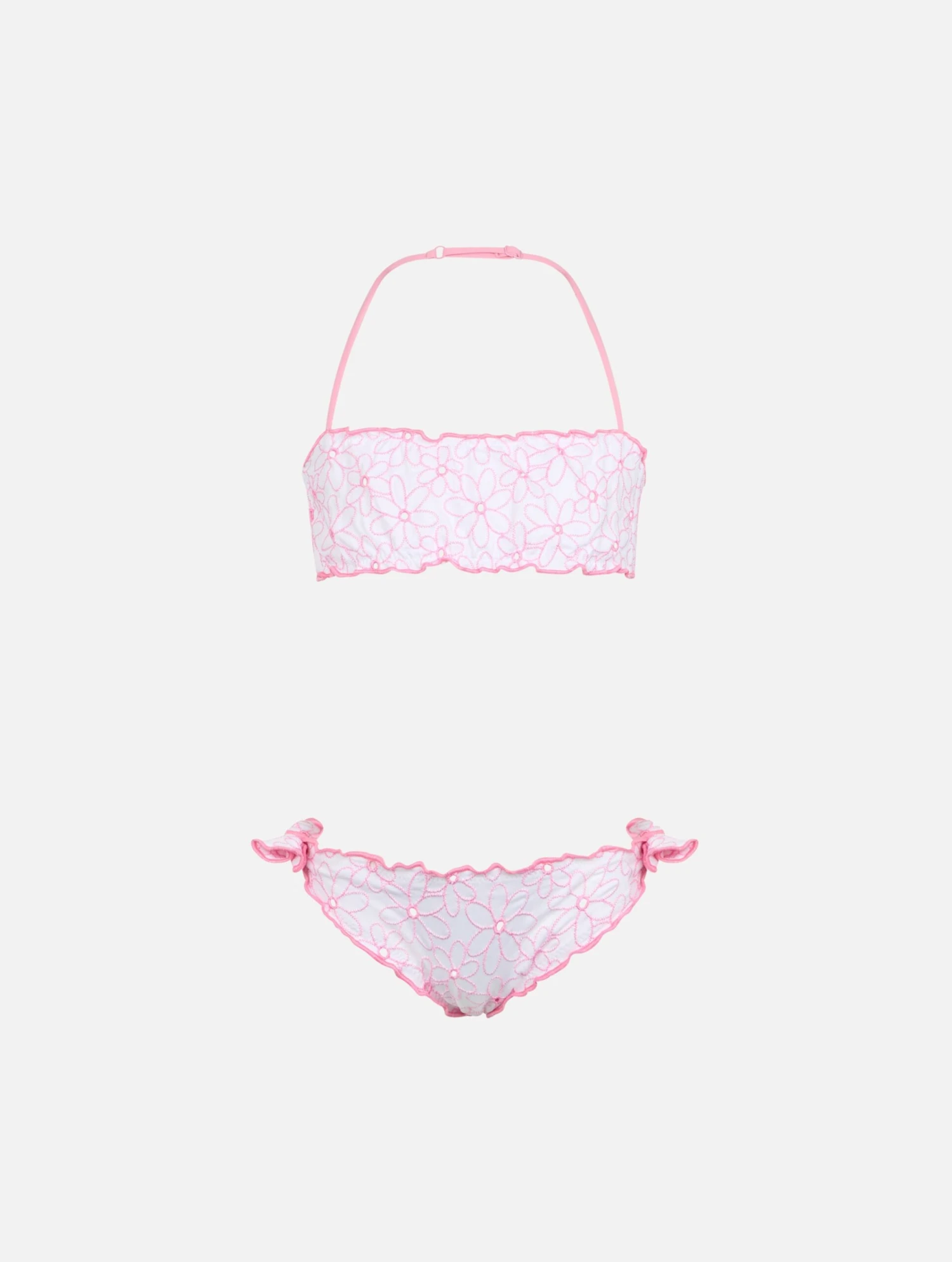 MC2 Saint Barth Girl Classic Bandeau Bikini Emy With Daisy Embroidery 3 MC2 Saint Barth Girl Classic Bandeau Bikini Emy With Daisy Embroidery