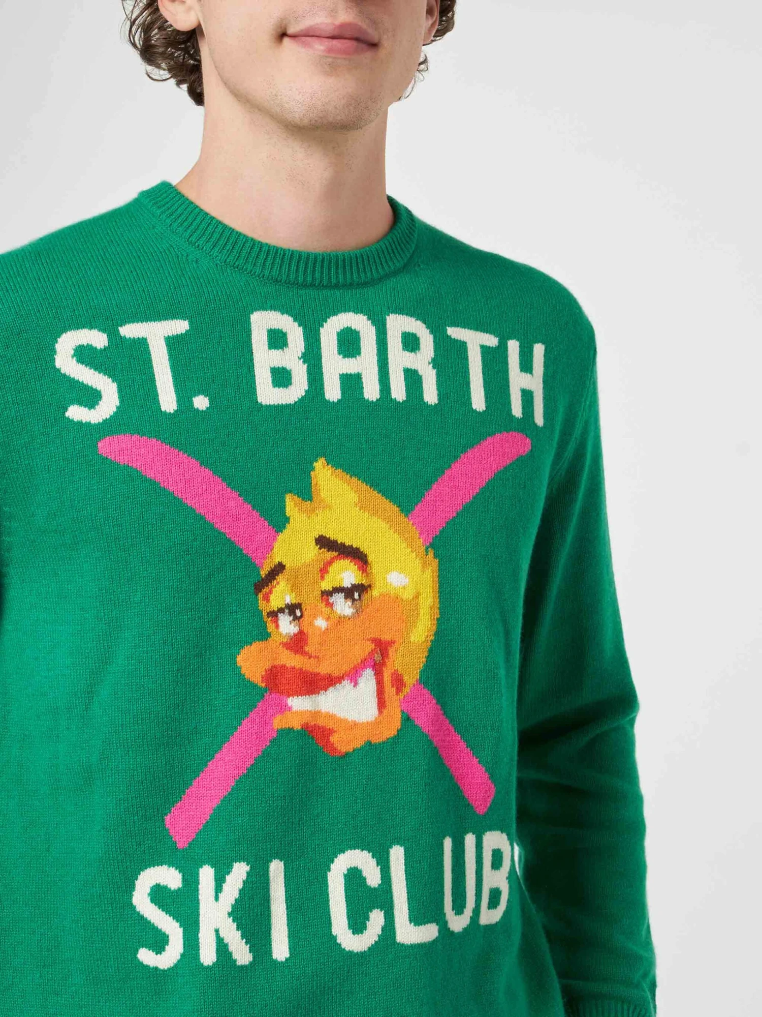 MC2 Saint Barth Man Crewneck Sweater With Crypto Ducky Jacquard | CRYPTO PUPPETS SPECIAL EDITION 4 MC2 Saint Barth Man Crewneck Sweater With Crypto Ducky Jacquard | CRYPTO PUPPETS SPECIAL EDITION - Image 2