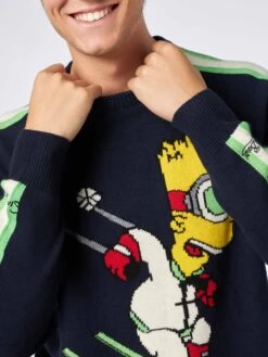 MC2 Saint Barth Man Crewneck Sweater With Bart Simpson Jacquard | THE SIMPSONS SPECIAL EDITION -MC2 Saint Barth Shop HER0003 00166E bart simpson man sweater 2