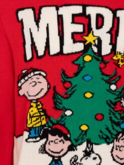 MC2 Saint Barth Man Red Sweater Heron With Peanuts Jacquard | SNOOPY PEANUTS SPECIAL EDITION -MC2 Saint Barth Shop HER0011 00284G MAN KNITWEAR RED 05