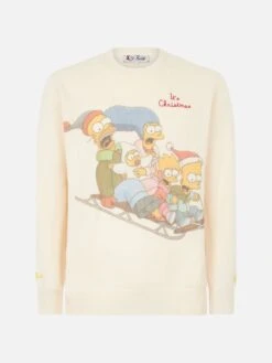 MC2 Saint Barth Man Crewneck Sweater With The Simpson Family Jacquard | THE SIMPSONS SPECIAL EDITION -MC2 Saint Barth Shop HER0018 10266E simpson man sweater white 4