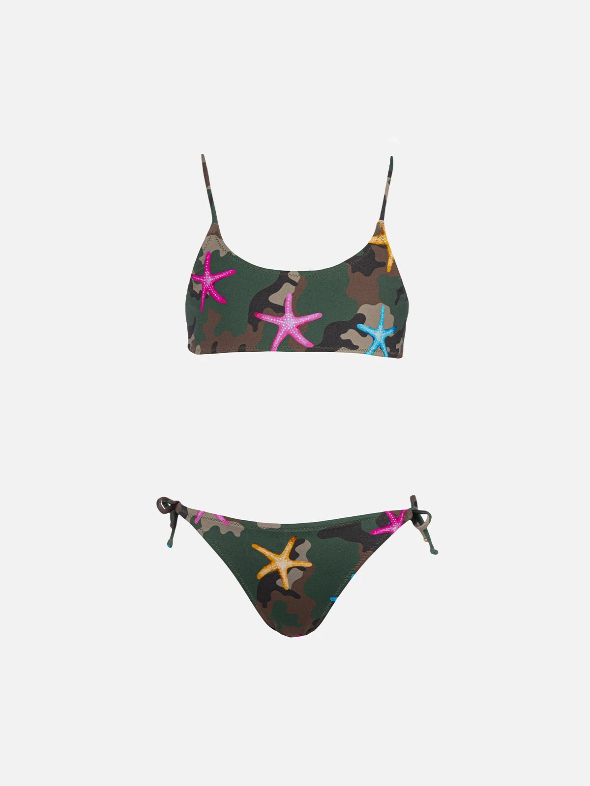 MC2 Saint Barth Girl Bralette Bikini Jaiden With Seastar On Camouflage Print 3 MC2 Saint Barth Girl Bralette Bikini Jaiden With Seastar On Camouflage Print