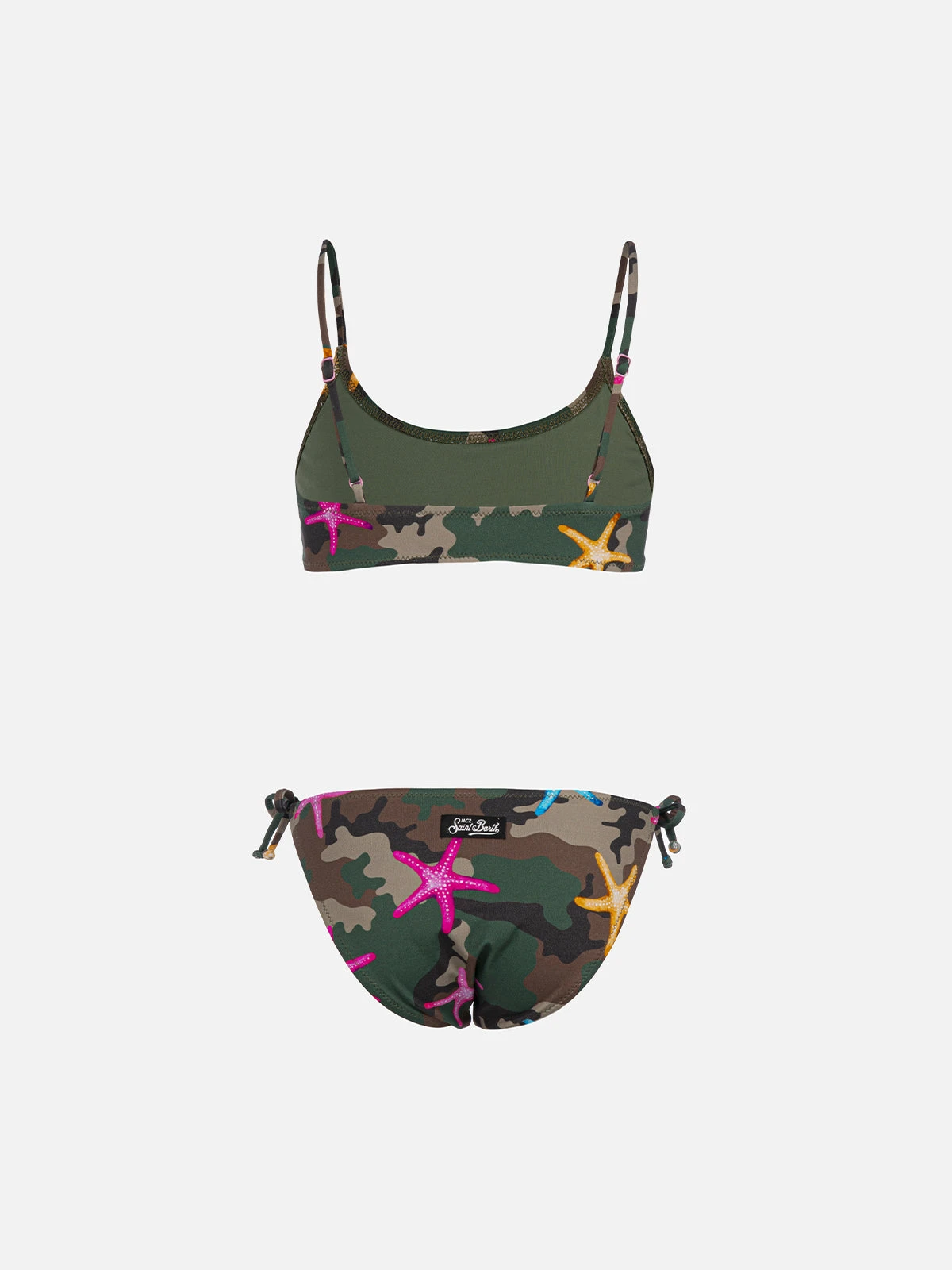 MC2 Saint Barth Girl Bralette Bikini Jaiden With Seastar On Camouflage Print 4 MC2 Saint Barth Girl Bralette Bikini Jaiden With Seastar On Camouflage Print - Image 2