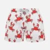 MC2 Saint Barth Boy Mid-length Jean Swim-shorts With King Crab Print -MC2 Saint Barth Shop JEA0001 01974F boy swimshorts crab white 1 e27e81e5 7401 40df aab8 b2c1117b3d44
