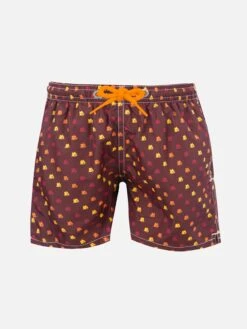 MC2 Saint Barth Lightweight Fabric Swimshorts Jean With Roma Print | AS ROMA SPECIAL EDITION
