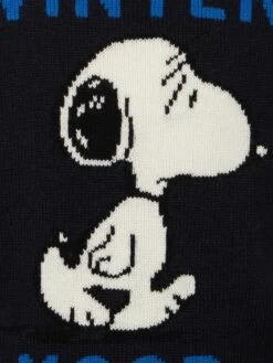 Blue Navy Snoopy Winter Mood Sweater For Boy - Special Edition -MC2 Saint Barth Shop KNITWEAR BOY TEMP