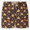MC2 Saint Barth Man Lightweight Fabric Swim-shorts Lighting With Cryptopuppets Aperitif Print | CRYPTOPUPPETS SPECIAL EDITION -MC2 Saint Barth Shop LIG0003 00817F MAN SWIMSHORTS CRYPTOPUPPETS BLACK