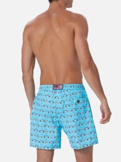 MC2 Saint Barth Man Lightweight Fabric Swim-shorts Lighting Micro Fantasy With Lancia Delta Print | LANCIA SPECIAL EDITION -MC2 Saint Barth Shop LIG0003 02608F 03