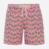MC2 Saint Barth Man Lightweight Fabric Swim-shorts Lighting Micro Fantasy With Sprite Print | THE COCA COLA COMPANY SPECIAL EDITION -MC2 Saint Barth Shop LIG0003 04534F MAN SWIMSHORTS COCA COLA PINK