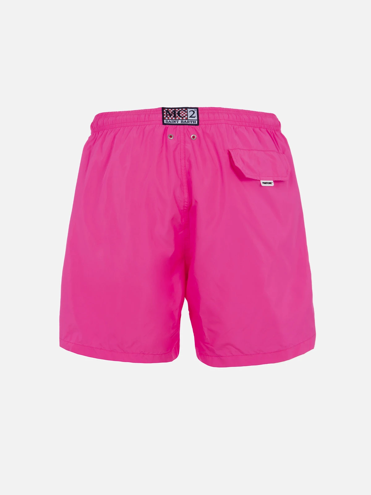 MC2 Saint Barth Man Lightweight Fabric Fluo Pink Swim Shorts Lighting Pantone | PANTONE® SPECIAL EDITION 4 MC2 Saint Barth Man Lightweight Fabric Fluo Pink Swim Shorts Lighting Pantone | PANTONE® SPECIAL EDITION - Image 2