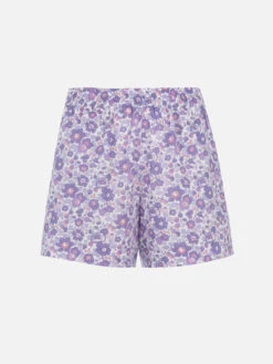MC2 Saint Barth Woman Cotton Betsy Pull Up Shorts Meave | MADE WITH LIBERTY FABRIC -MC2 Saint Barth Shop MEA0002 02886F woman cotton shorts liberty 5
