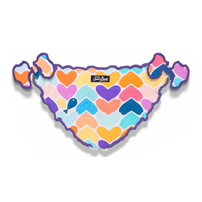 Girl Swim Briefs With Heart Print 4 Girl Swim Briefs With Heart Print - Image 2