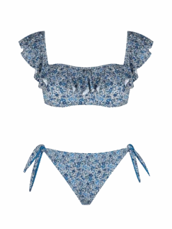 Woman Off Shoulder Bikini With Flower Print| Made With Liberty Fabric