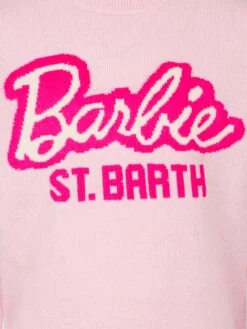 MC2 Saint Barth Girl Crewneck Pink Sweater With Barbie Logo Jacquard | BARBIE SPECIAL EDITION 6 MC2 Saint Barth Girl Crewneck Pink Sweater With Barbie Logo Jacquard | BARBIE SPECIAL EDITION -MC2 Saint Barth Shop PRC0001 11587E girl pink sweater barbie 2