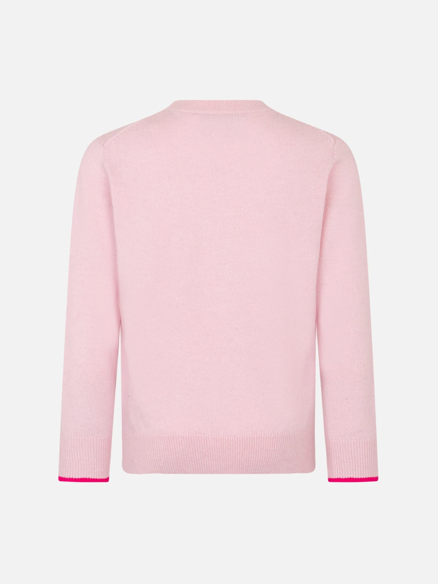 MC2 Saint Barth Girl Crewneck Pink Sweater With Barbie Logo Jacquard | BARBIE SPECIAL EDITION 5 MC2 Saint Barth Girl Crewneck Pink Sweater With Barbie Logo Jacquard | BARBIE SPECIAL EDITION - Image 3