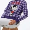 MC2 Saint Barth Woman Crewneck Pied De Poule Sweater With Snoopy Jacquard | SNOOPY PEANUTS™ SPECIAL EDITION
