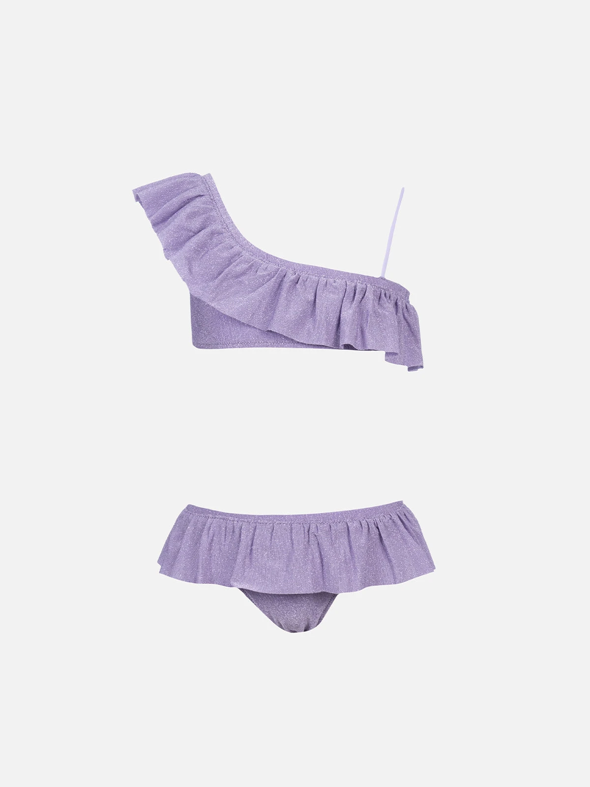 MC2 Saint Barth Girl Lurex One Shoulder Ruffled Bikini Rey 3 MC2 Saint Barth Girl Lurex One Shoulder Ruffled Bikini Rey