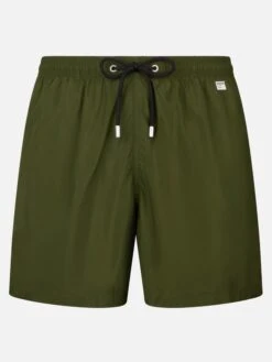 MC2 Saint Barth Man Lightweight Fabric Military Green Swim Shorts Lighting Pantone | PANTONE® SPECIAL EDITION