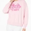 MC2 Saint Barth Woman Fleece Sweatshirt With Barbie St. Barth Print | BARBIE SPECIAL EDITION -MC2 Saint Barth Shop STDW001 11589E woman barbie pink sweatshirt 1