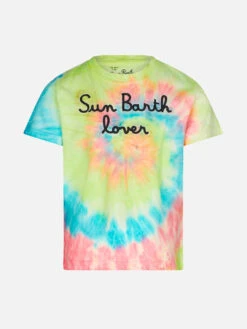 MC2 Saint Barth Girl T-shirt With Sun Barth Lover Embroidery