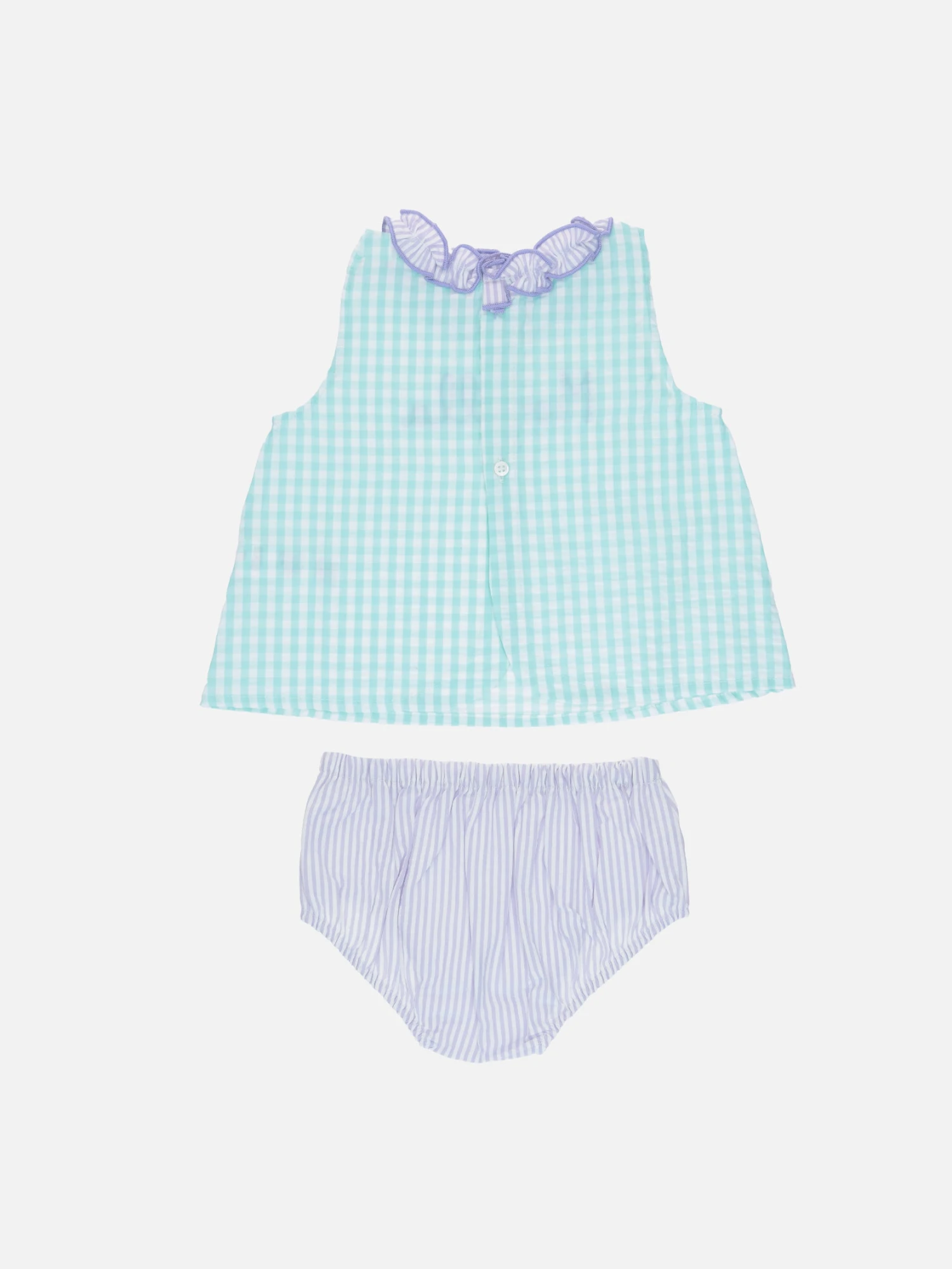 MC2 Saint Barth Baby Gingham Cotton Dress Abbie With Top And Bloomers 4 MC2 Saint Barth Baby Gingham Cotton Dress Abbie With Top And Bloomers - Image 2