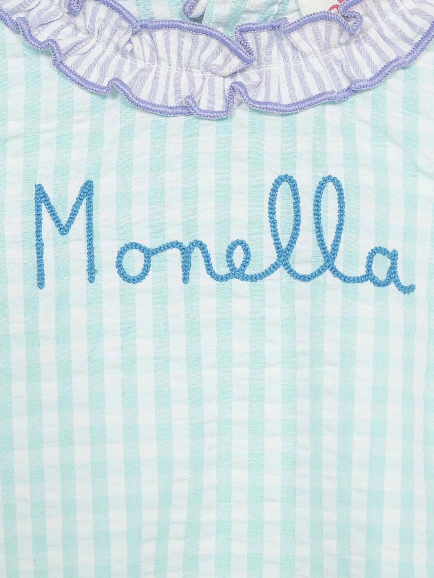 MC2 Saint Barth Baby Gingham Cotton Dress Abbie With Top And Bloomers 5 MC2 Saint Barth Baby Gingham Cotton Dress Abbie With Top And Bloomers - Image 3