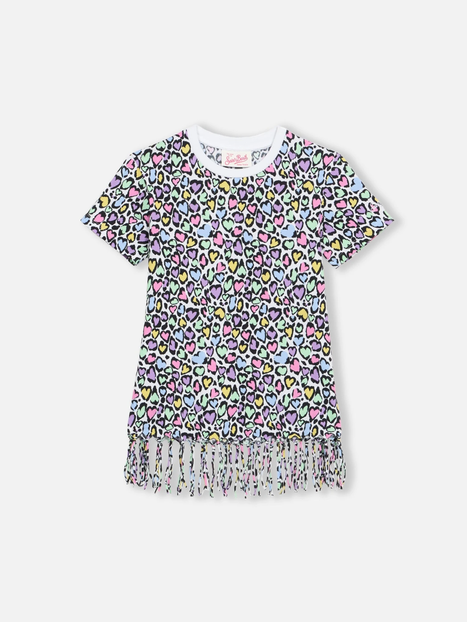 MC2 Saint Barth Girl Abbey Dress With Fringes And Animalier Print 3 MC2 Saint Barth Girl Abbey Dress With Fringes And Animalier Print