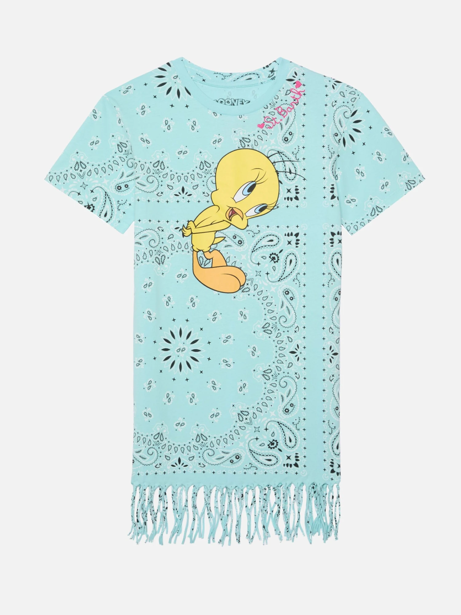 MC2 Saint Barth Girl Abbey Dress With Fringes And Bandanna Print | WRNER BROS. SPECIAL EDITION 3 MC2 Saint Barth Girl Abbey Dress With Fringes And Bandanna Print | WRNER BROS. SPECIAL EDITION