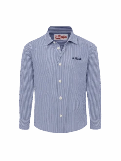 MC2 Saint Barth Agnes Navy Blue Cotton Shirt With Snoopy Print | SNOOPY PEANUTS® SPECIAL EDITION