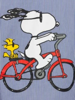 MC2 Saint Barth Agnes Navy Blue Cotton Shirt With Snoopy Print | SNOOPY PEANUTS® SPECIAL EDITION -MC2 Saint Barth Shop UID AGN000103579H BOY SHIRT BLUE CHARACTERS PEANUTS 03