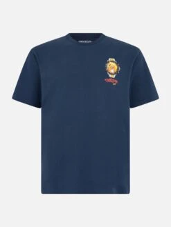 MC2 Saint Barth Man Heavy Cotton T-shirt Arnott With Crypto Ducktona Watch Print | CRYPTO PUPPETS SPECIAL EDITION -MC2 Saint Barth Shop UID ARN000103035G STBM T SHIRT BLUE 20240903163500 4