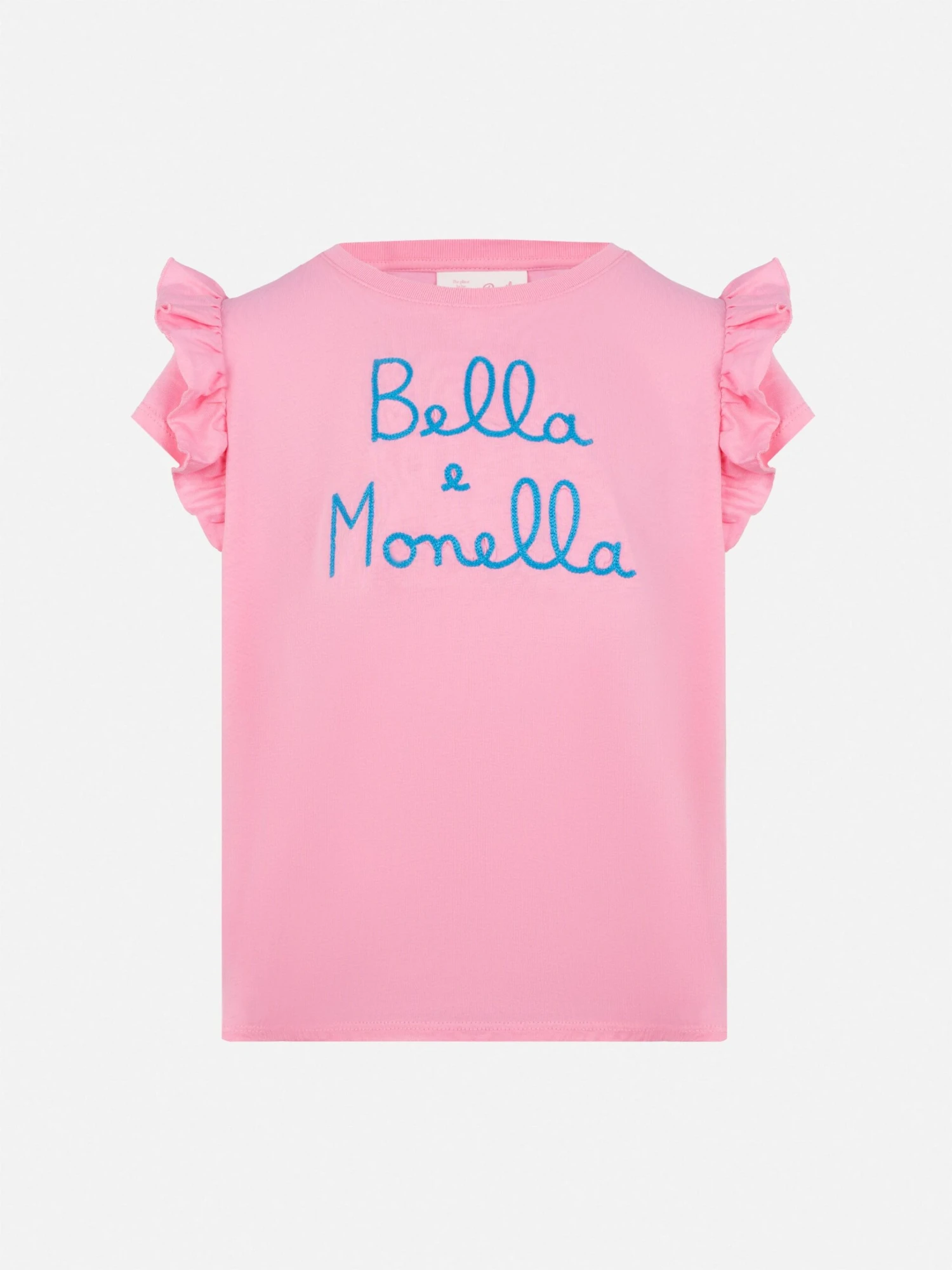 MC2 Saint Barth Cotton T-shirt Baby With Flounce And Bella E Monella Embroidery 3 MC2 Saint Barth Cotton T-shirt Baby With Flounce And Bella E Monella Embroidery