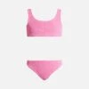 MC2 Saint Barth Pink Crinkle Classic Bralette Bikini Baker -MC2 Saint Barth Shop UID BAK000200296H GIRL BIKINI PINK 1