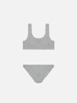 MC2 Saint Barth Silver Lurex Crinkle Classic Crinkle Bralette Bikini Baker