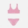 MC2 Saint Barth Pink Striped Crinkle Classic Bralette Bikini Baker -MC2 Saint Barth Shop UID BAK000204854H GIRL BIKINI PINK CRINKLE 20250305171616 01